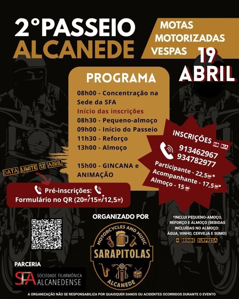 Cartaz do Passeio de Motas 2026